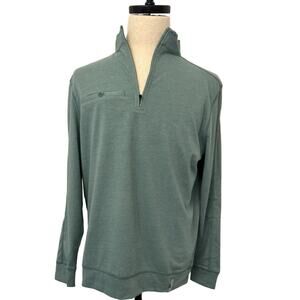 Black Clover Men's Long Sleeve Golf Shirt Quarter Zip Light Green Small New